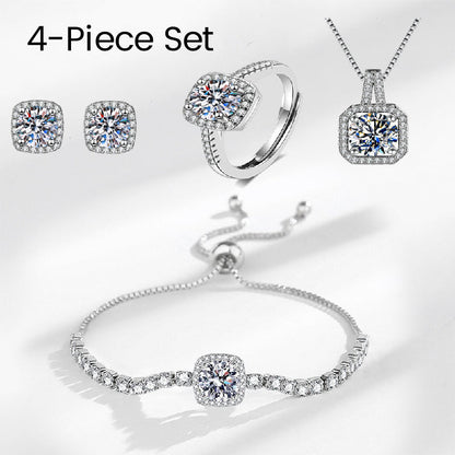 💎Luxury Sparkling Moissanite 4-Piece Set