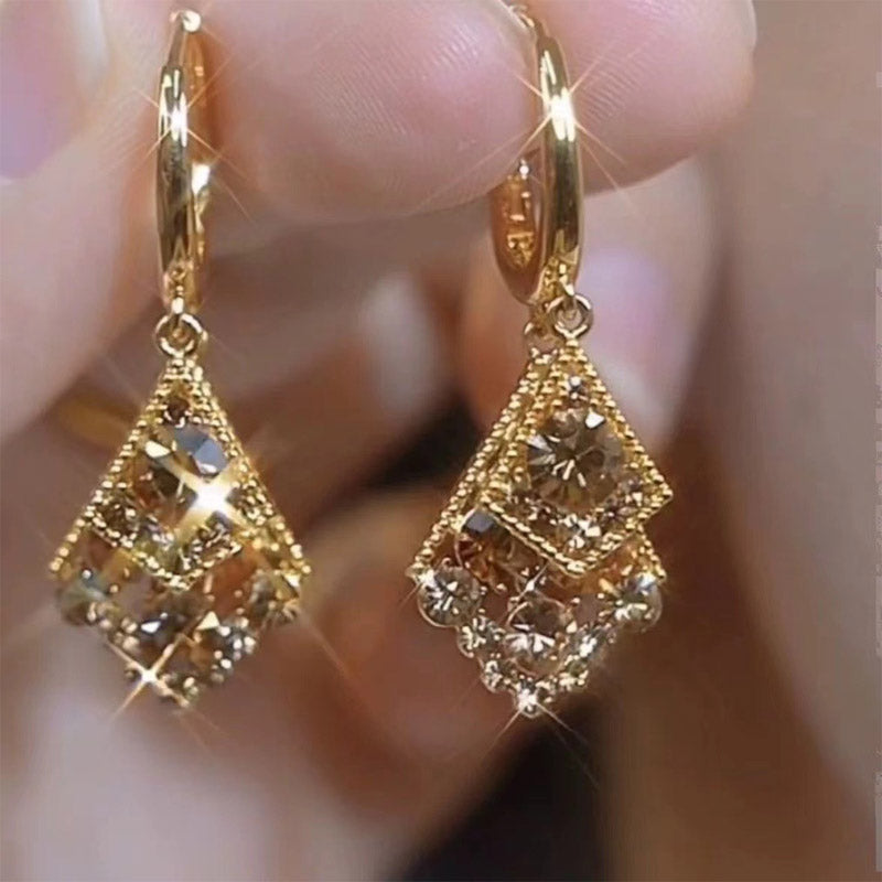 🌟Women's Fashion Elegant Rhombus Earrings