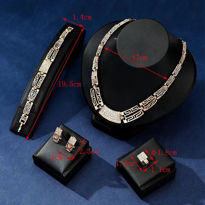 💖 Let every moment shine! 🔥🔥Luxury 4PCS Rhinestone Jewelry Set💎✨