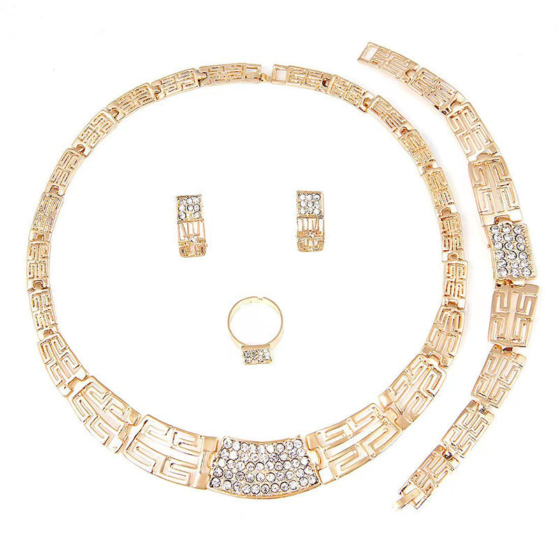 💖 Let every moment shine! 🔥🔥Luxury 4PCS Rhinestone Jewelry Set💎✨