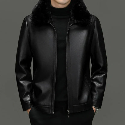Men's Casual PU Leather Jacket（50% OFF）