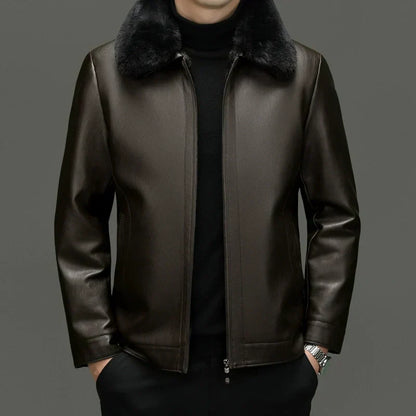 Men's Casual PU Leather Jacket（50% OFF）