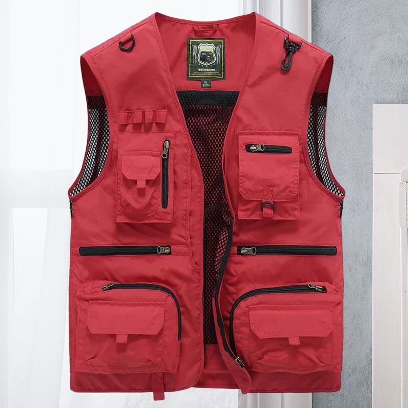 🔥Hot Sale 49% OFF💝✨Breathable Mesh Zip Cargo Vest