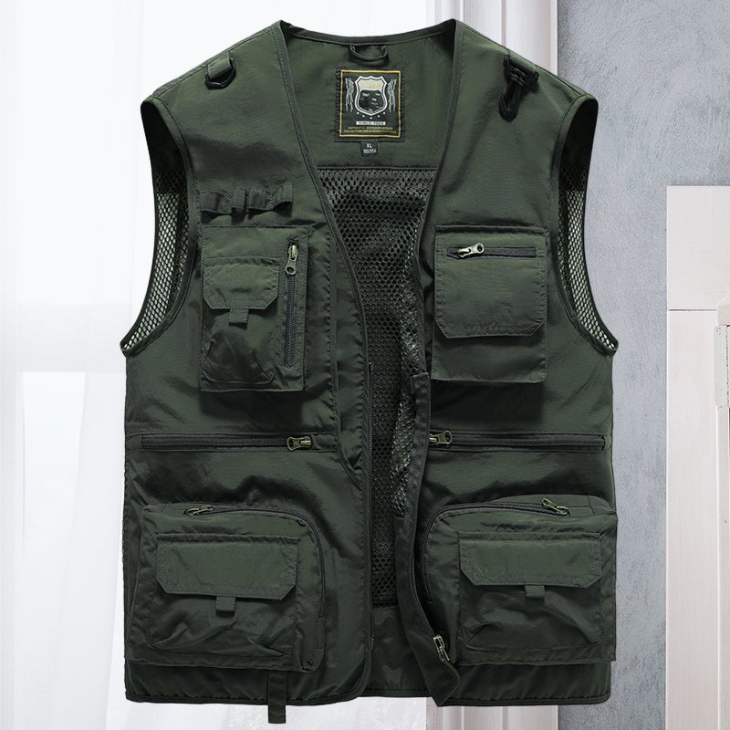 🔥Hot Sale 49% OFF💝✨Breathable Mesh Zip Cargo Vest