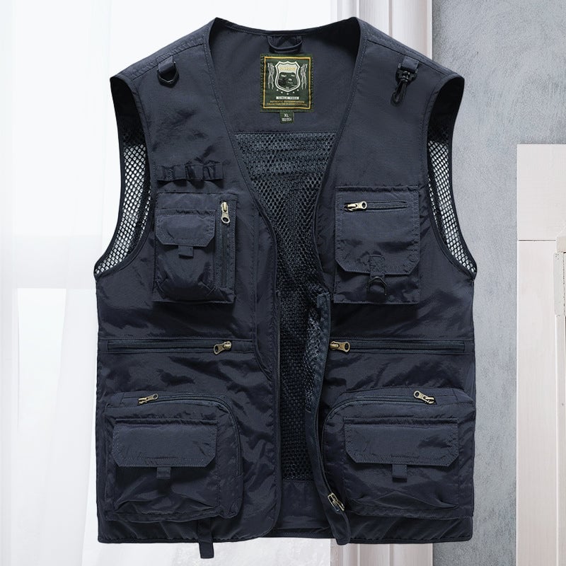 🔥Hot Sale 49% OFF💝✨Breathable Mesh Zip Cargo Vest
