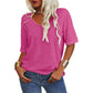 🔥Women's Solid Color V-Neck T-shirt