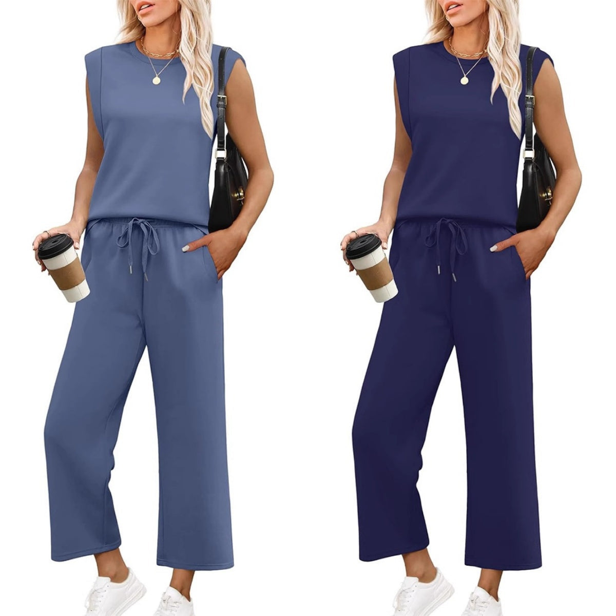 💕Hot Sale  50% OFF🔥New Women's  Sleeveless Top & Wide-Leg Pants Set