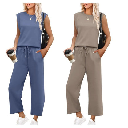 💕Hot Sale  50% OFF🔥New Women's  Sleeveless Top & Wide-Leg Pants Set
