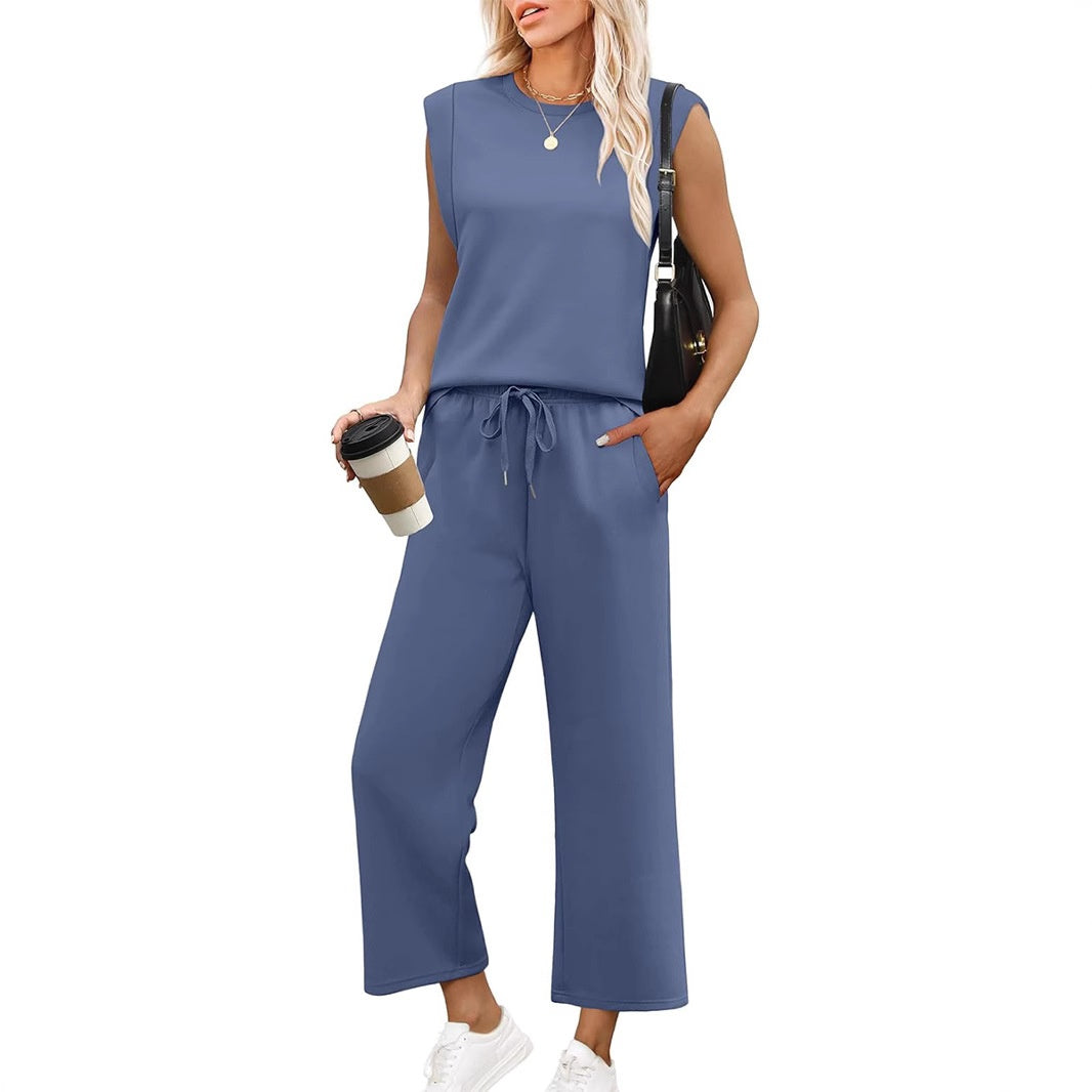 💕Hot Sale  50% OFF🔥New Women's  Sleeveless Top & Wide-Leg Pants Set