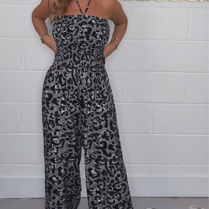 💖LAST DAY SALE 50% OFF💖Women's Stylish Leopard Print Loose Jumpsuit