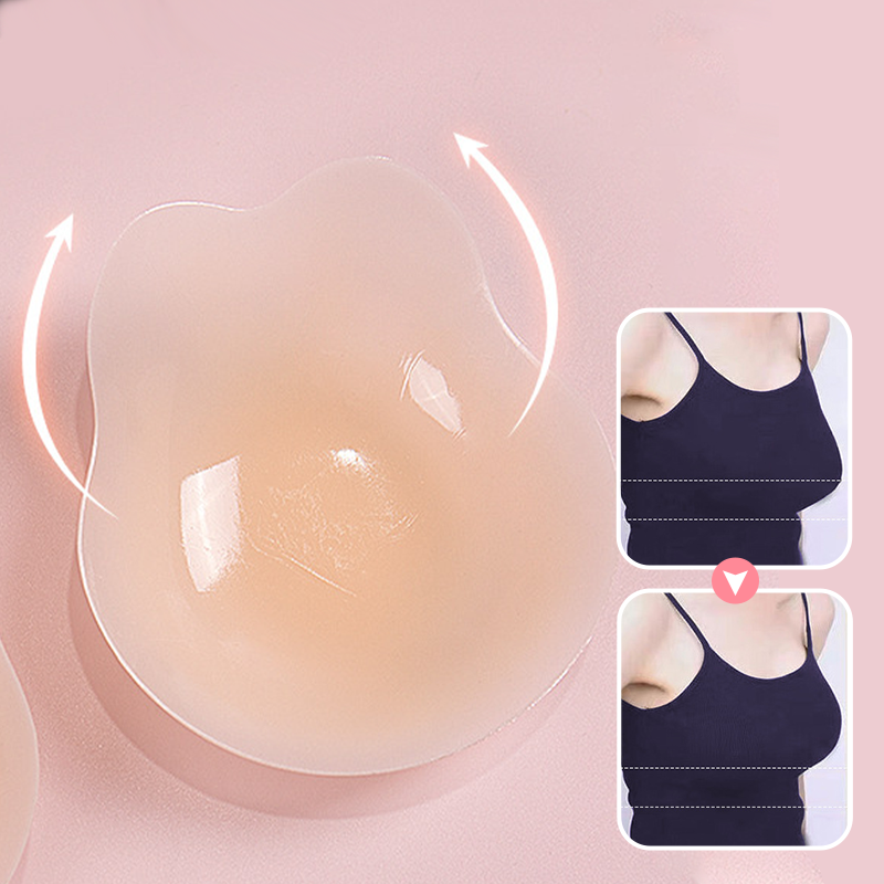 Reusable silicone bra patches