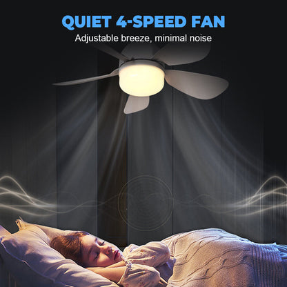 2-in-1 Remote-Controlled Ceiling Fan with LED Light