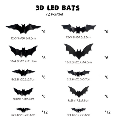 🦇Halloween 3D Lighted Bats