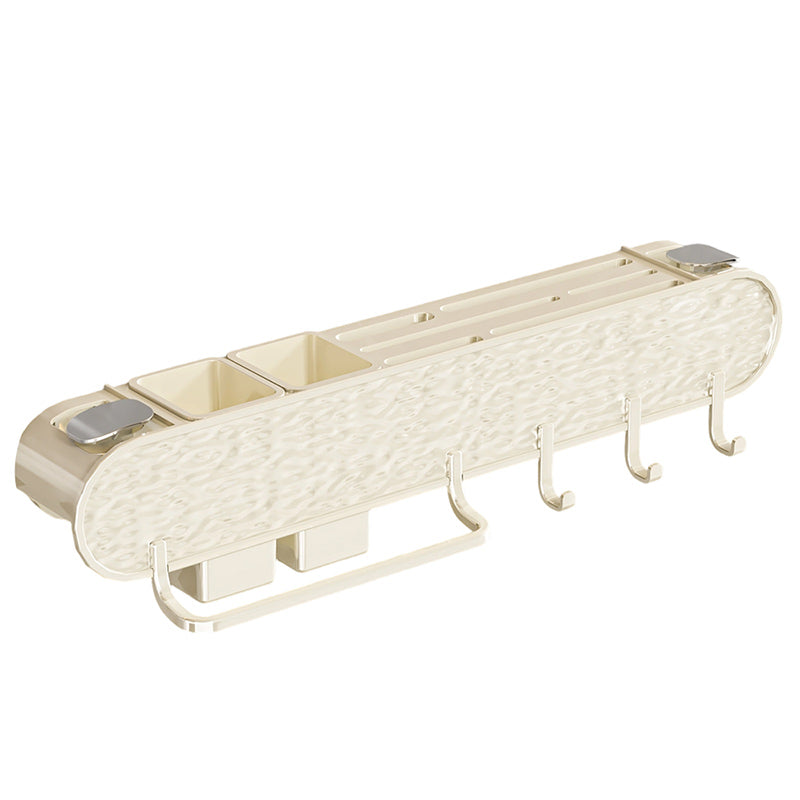 Wall-Mounted Organizer Rack with Hooks for Kitchen