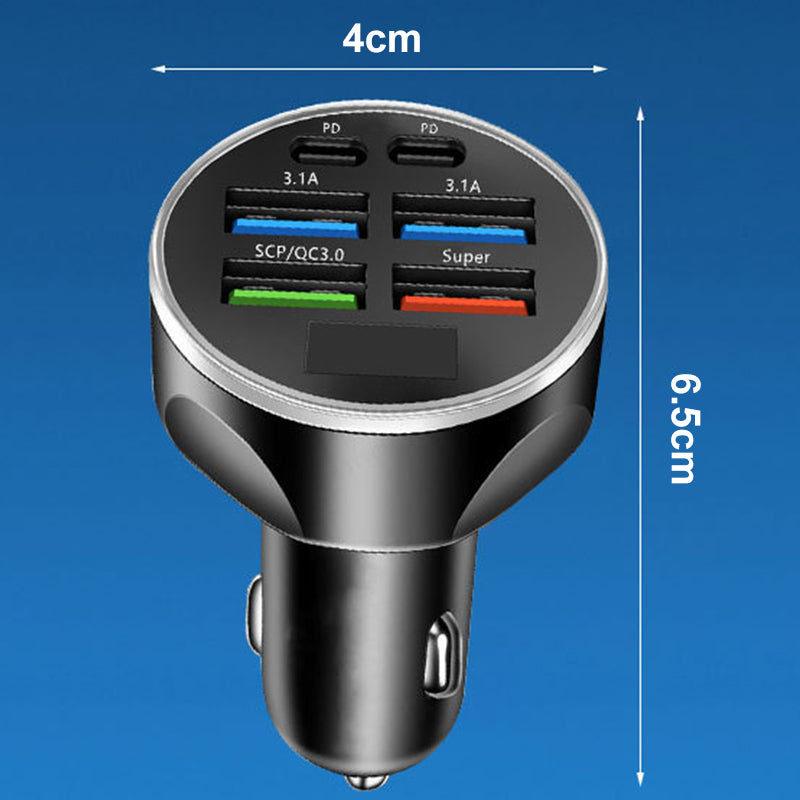 🔥HOT SALE🔥6-Port Car Charger Cigarette Lighter Adapter