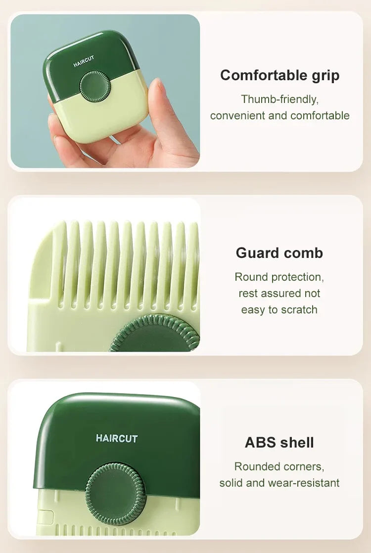 Portable 2-in-1 Bangs Comb Hair Trimmer