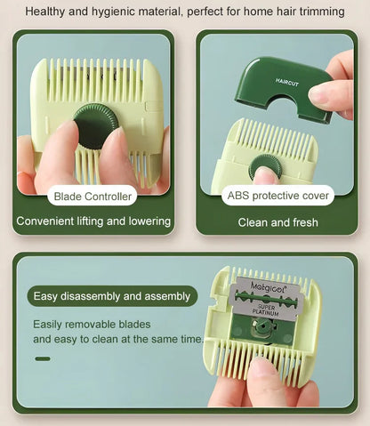 Portable 2-in-1 Bangs Comb Hair Trimmer