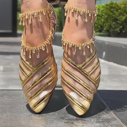 ✨Mesh Sandals with Rhinestone Anklets - Hot Sale 40% OFF🔥