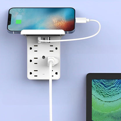 Compact Multi-Outlet Power Strip with USB