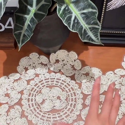 Round Floral Non Slip Placemat