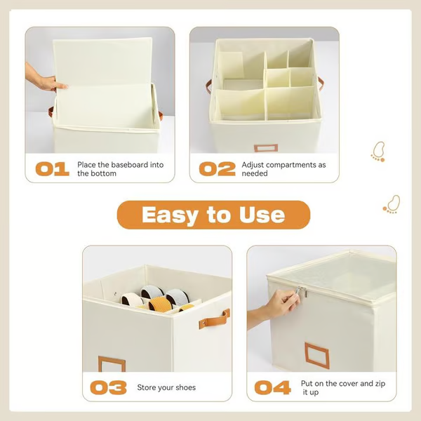 ⏳Limited time 50% off💥Fabric shoe organizer, storage box