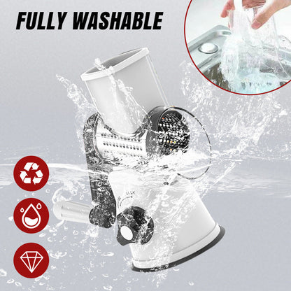 3 in 1 Rotary Cheese Grater Vegetable Slicer