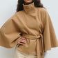 🍁Autumn Special-Sale 60% off - Women's Stand Collar Shawl Coat (with Belt)🧶Chic, Comfortable & Made for Every Occasion