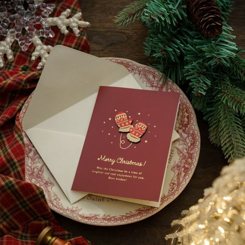 Merry Christmas Greeting Card with Envelope