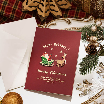 Merry Christmas Greeting Card with Envelope
