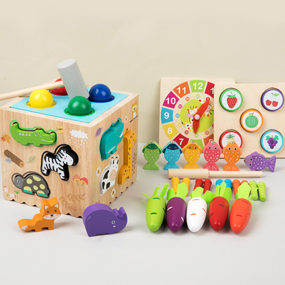 Multifunctional Toddler Learning Activity Cube