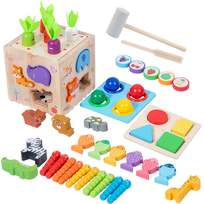Multifunctional Toddler Learning Activity Cube
