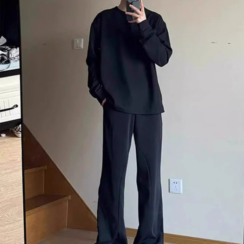 Men's Vintage Long Sleeve T-Shirt with Buttons