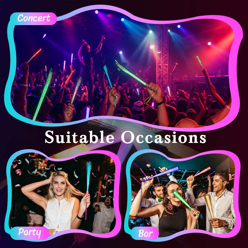 Colorful Fiber Optic Glow Sticks
