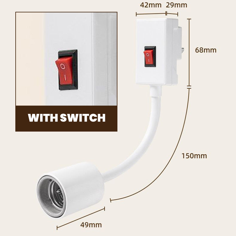 High Power Bath Light Socket with Switch