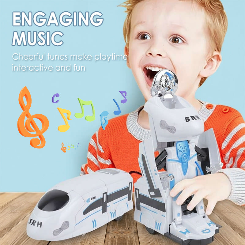 Rechargeable Transforming Train Robot Toy