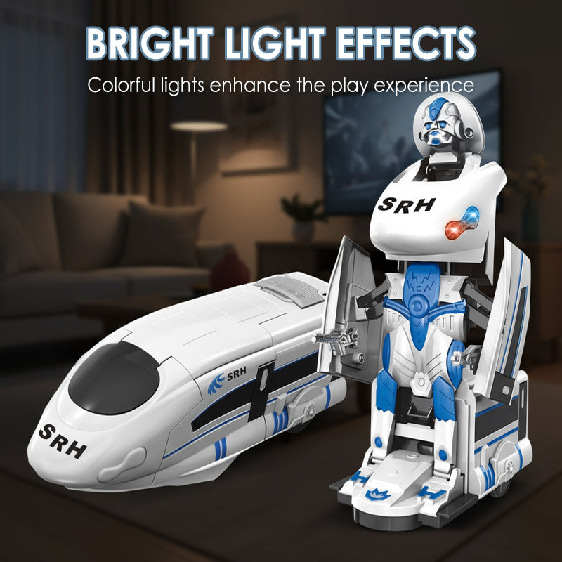 Rechargeable Transforming Train Robot Toy