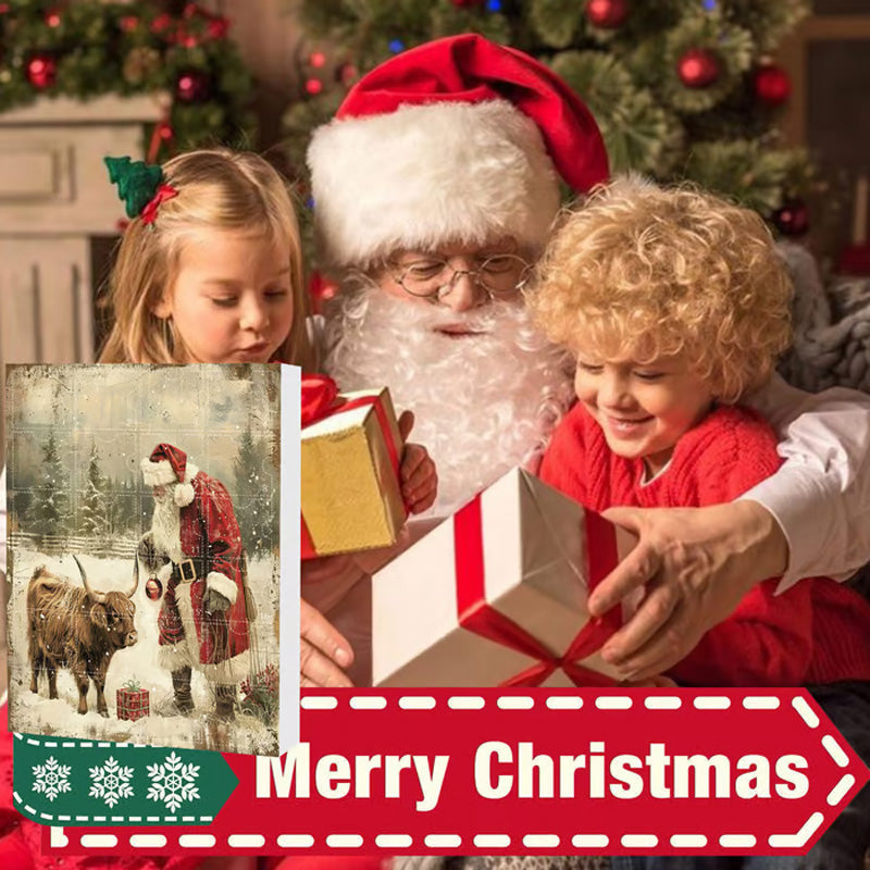 Advent Calendar with Highland Cow Design