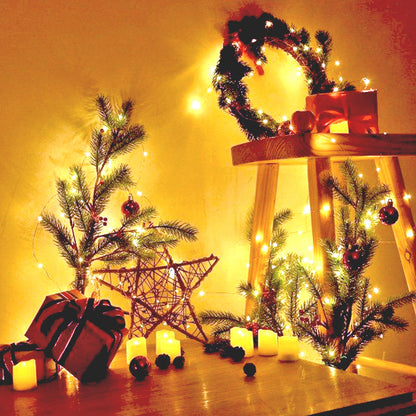 Solar & Battery-Powered Vine String Lights