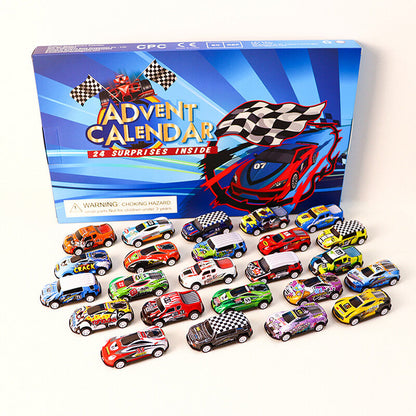 🎄📅24 Day Christmas Advent Calendar - Racing Car Toy Countdown for Kids🎁