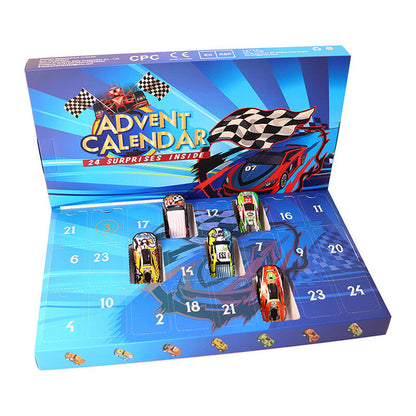 🎄📅24 Day Christmas Advent Calendar - Racing Car Toy Countdown for Kids🎁