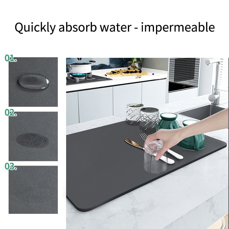 2025 New Kitchen Super Absorbent Draining Mat