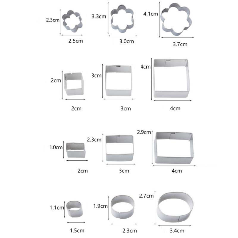 24-Piece Stainless Steel Christmas Cookie Cutters Set