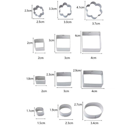 24-Piece Stainless Steel Christmas Cookie Cutters Set