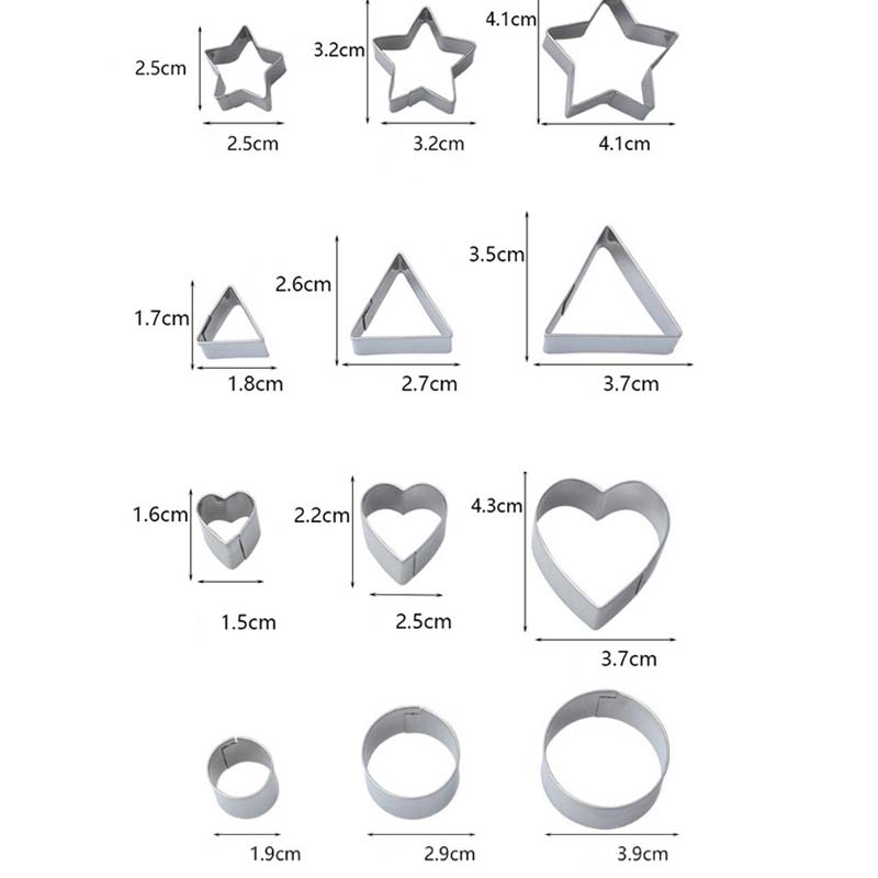 24-Piece Stainless Steel Christmas Cookie Cutters Set