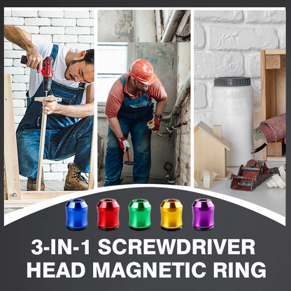 🔥While Supplies Last 40% OFF!🎉 3-in-1 Screwdriver Head Magnetic Ring