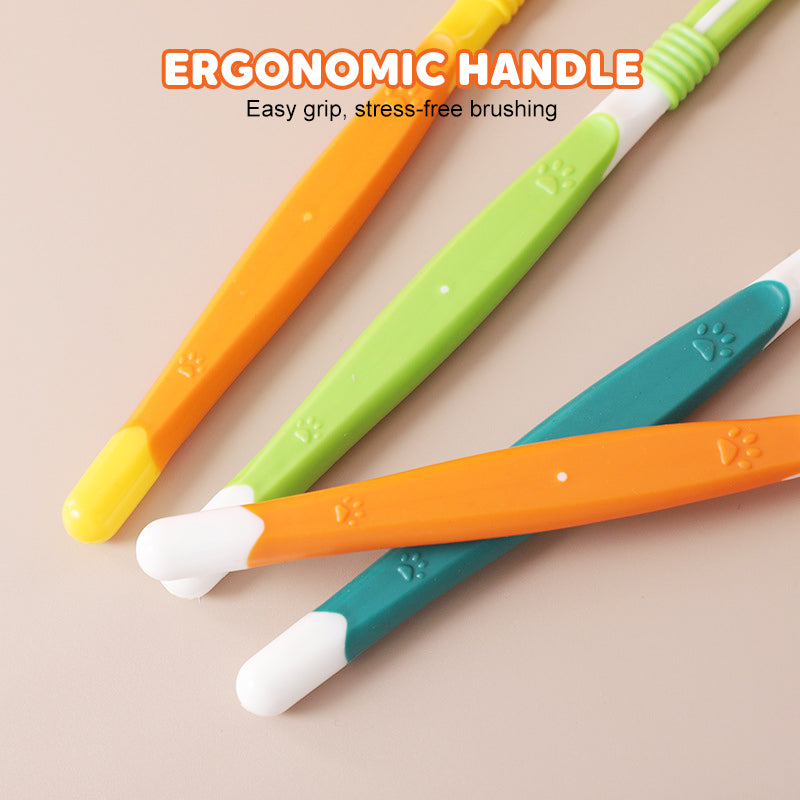 3-Sided Pet Soft Bristle Toothbrush