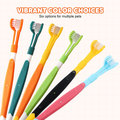 3-Sided Pet Soft Bristle Toothbrush