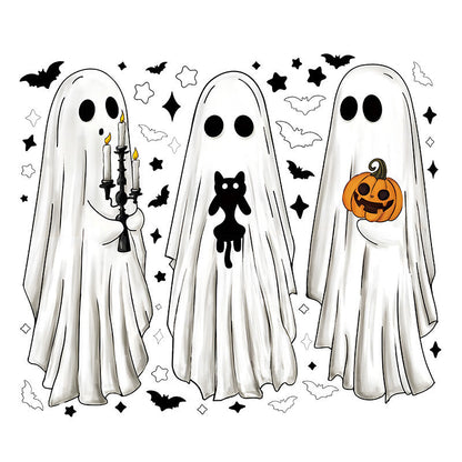 Cute & Fun Halloween Ghost Static Window Cling