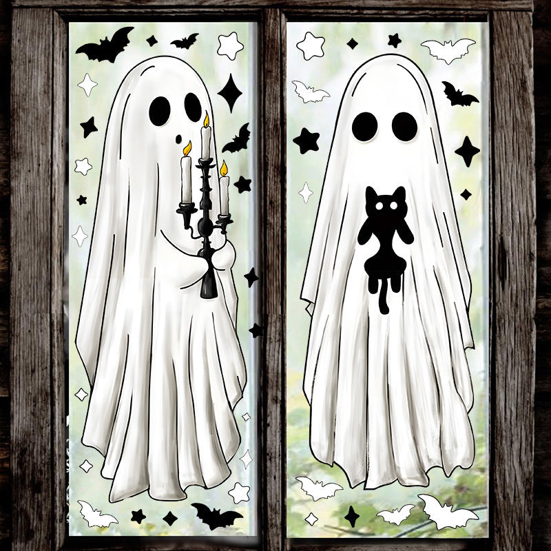 Cute & Fun Halloween Ghost Static Window Cling