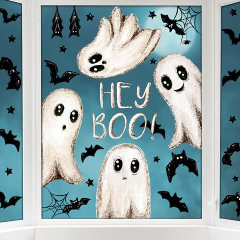 Cute & Fun Halloween Ghost Static Window Cling